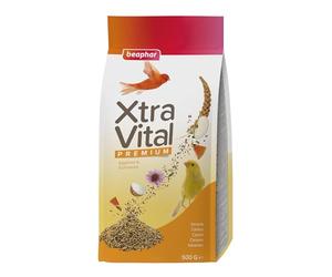 Beaphar XtraVital Canarino 500g - Mangime per uccelli cometa per canarini con mangime per uova, semi e frutta
