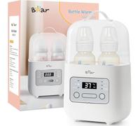 Bear 6 in 1 scaldabiberon，Biberon sterilizzatore，riscaldamento 24 ore,riscaldamento/scongelamento degli alimenti，velocità 3-7 minuti, senza BPA, con display LCD，autoclavabile 99,99%