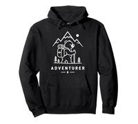 Bear Adventurer Escursionismo Montagna Animale Felpa con Cappuccio