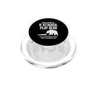 Bear Attack Tip Se Attaccato Gioca Morto Divertente Escursionismo Umorismo PopSockets PopGrip per MagSafe