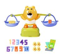 Bear Balance Gioco di Matematica, Bilancia per Bambini, Divertente Apprendimento in Età Prescolare con 12 Anatre e 30 Carte, Giocattolo Matematico Educativo, Regalo per Ragazzi e Ragazze (01#)