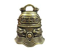 Bear Bells per escursionisti - Campana da campeggio vintage in ottone massiccio,Attrezzatura da escursionismo con incisione del drago, campane rumorose 'orso d'oro, campana da escursionismo, aiuta a p