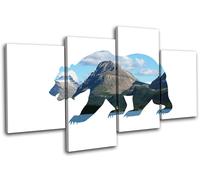 Bear Canada Forest Nature Animals MULTI TELA parete arte foto stampa
