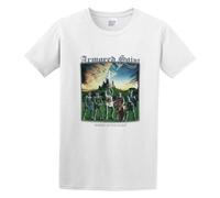 Bear Coming Armored Saint March of The Saint Heavy Metal Mens Short Sleeve White 3XL