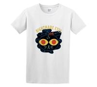 Bear Coming Night in The Woods Nightmare Eyes Cotton Mens Short Sleeve White S
