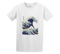 Bear Coming Unique Kanagawa Japanese The Great Wave Mens Short Sleeve White 3XL