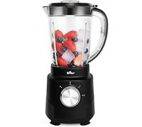 Bear Countertop Blender - Frullatore professionale da 700 W, con 1500 ml, per frullati e frullati, 3 velocità per tritare il gelato