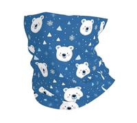 Bear Cute Snowflake Print 26X30Cm Durevole Scaldacollo Antiscivolo Headwrap per Sports Uomo Donna