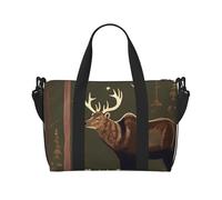 Bear Deer - Borsone da viaggio versatile da donna, spazioso borsone da viaggio, borsa da palestra da uomo, nero, Taglia unica