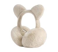 Bear Design Earmuffs - Cute Windproof Folding Headband for Women | Soft Warm Ear Protection for Winter, Skiing, Snow, Cold Weather, Running, Sleeping, Outdoor Activities, and Winter Outfits