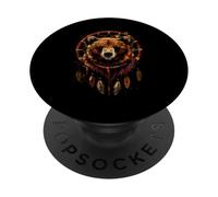 Bear Dreamcatcher Native American Indian Feathers Arts PopSockets PopGrip Adesivo