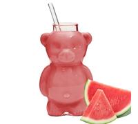 Bear Drinking Cup - 300ml JuiceBottle Mug, Ergonomic Glass Cup | Coffee Tea Milk Tea JuiceCup, Cute Bear Design For Smoothies Office Kitchen Use, Fun Beverage Glass