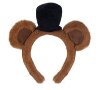 Bear Ear Hairhoop Lovely Cartoon Plush Hairband Holiday Party Props Headwear Adult Music Festival Dressingup Headpiece Soft Plush Headband