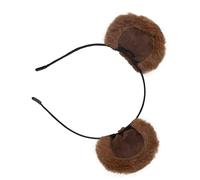 Bear Ears Hairband, Plush Cute Funny Headband | Adjustable Cosplay Christmas Birthday Parties, Themed Photoshoot Accessory, Perfect For Teens Women Girls, Velvet And Cloth Design, Gift Idea