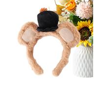 Bear Ears Headband - Brown Adorable Makeup Headwear, Cute Plush Bear Ear Headbands | Halloween Convention Cosplay Party Festival Carnival Performance For Women Girls Costume Hair Accessory