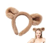 Bear Ears Headband, Fuzzy Faceband Headband, Adult Makeup Headband, Skincare Headband, Face Wash Band, Bear Headband, Beauty Headband, Fuzzy Makeup Headband, Non Slip Headband, Cute Headband