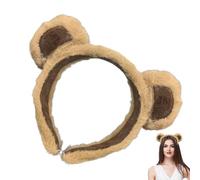 Bear Ears Headband, Fuzzy Makeup Headband, Cute Soft Headwear, Cosplay Makeup Accessories, Fuzzy Makeup Headband Cute Soft Headwear for Cosplay, Costume Parties, Washing Face and Skincare