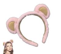 Bear Ears Headband, Fuzzy Makeup Headband, Cute Soft Headwear, Cosplay Makeup Accessories, Fuzzy Makeup Headband Cute Soft Headwear for Cosplay, Costume Parties, Washing Face and Skincare