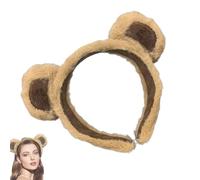 Bear Ears Headband, Fuzzy Makeup Headband, Soft Headwear for Cosplay