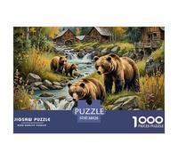 Bear Family River Scene Well Made Cardboard Pieces Excellent for Brain Exercise, Memory Improvement And Mental Relaxation at Home 38x26cm/1000pcs