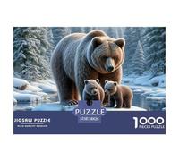 Bear Family Winter Firm Interlocking Great Brain Exercise, Suitable for Home Use And Indoor Entertainment Events 38x26cm/1000pcs