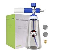 BEAR FORCE Cannone in schiuma aggiornato per idropulitrice da 1/4", connettore rapido con ugello spray regolabile a 360°, dispenser di sapone in schiuma da 1 l, con ugello spray regolabile di nuova