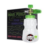 BEAR FORCE Cannone in schiuma di alluminio, 0,6 cm, a sgancio rapido, bottiglia da 1 l, argento, per spina rapida da 1/4, valvola globale, 2 porte.