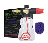 BEAR FORCE Lancia schiuma per idropulitrice compatibile con Bosch, Black & Decker, AR Blue Clean, Michelin, Stanley, Mac Allister, Cecotec, schiuma spessa regolabile a 360°, lavaggio auto, dettagli