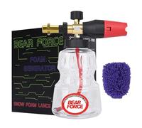 BEAR FORCE Lancia schiuma per idropulitrice compatibile con Karcher K2, K3, K4, K5, K6, K7, con ugello orifizio da 1,25 mm e 1,10 mm, schiuma spessa regolabile a 360°, lavaggio auto, dettagli per la