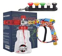Bear Force Pistola ad acqua ad alta pressione M22-ID14 mm e blocco rapido da 1/4", cannone per schiuma, bottiglia da 1 l, perfetta per il lavaggio dell'auto e la pulizia del cortile