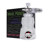BEAR FORCE Ugello per schiuma a neve, ugello per schiuma, cannone per lavaggio auto, ugello regolabile, erogatore di sapone ad alta pressione (1 L)