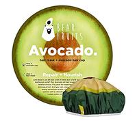 Bear Fruits, Maschera e Cuffia per Capelli, avocado, Ripara e Nutre i Tuoi Capelli, 1 Maschera 20 ml + 1 Cuffia avocado, Riutilizzabile