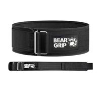 BEAR GRIP - Cintura da Sollevamento Pesi con Chiusura Automatica, Cintura Premium per Sollevamento Pesi per Crossfit, Powerlifting, Bodybuilding (Nero, XS)