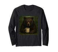 Bear Grumpy Coffee - Tazza umoristica con animali selvatici Maglia a Manica