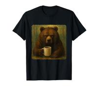 Bear Grumpy Coffee - Tazza umoristica con animali selvatici Maglietta