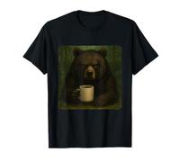 Bear Grumpy Coffee - Tazza umoristica con animali selvatici Maglietta