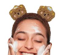 Bear Headband Soft Hair Hoop Makeup Accessories Funny Makeup Headband Skincare Headband Cute Women's Hair Accessories Decorative Hair Hoop Soft Decorative Headband Hair Accessories for Makeup Women's