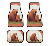 Bear Hug - Set di 4 tappetini per auto, impermeabili, anteriori e posteriori, con retro in gomma antiscivolo, universali, adatti per auto, camion, furgoni, SUV