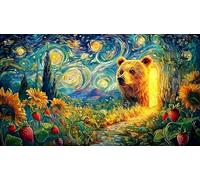 Bear-in-magical-berry-forest 1000 pezzi Gioco stimolante Carta riciclata Puzzle per adulti Decorazione murale e regali Gioco educativo relax 38x52/1000 pezzi