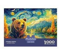 Bear in Starry LandscapeComplex 1000-Piece Jigsaw Puzzles for Adults Offering An Array of Challenging Puzzle Games - Serves As A Remarkable And Entertaining Gift for Adults And Kids Age 12 Years Up 7