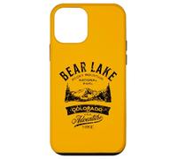 Bear Lake Rocky Mountain Parco Nazionale Distressed Design Custodia per iPhone 12 mini