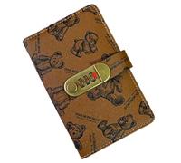 Bear - Libro per soldi con password, facile da usare, 17,7 x 11,2 cm, per risparmiare denaro, organizer per finanziamenti domestici, multiuso, per banconote, bambini, adulti, casa, principianti