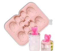 Bear Mold, Freezer Ice Maker Container, Food Grade Silicone Bear Shape Tray System, Flessibile Iced Cube Release Design, Adorable Kitchen Drink Style, Home Beverage Cocktail Use