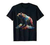 Bear Mountains - Orso colorato con animali selvatici Maglietta