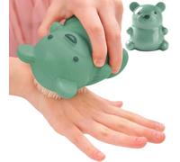 Bear Nail Brush,Cute Bear Hand Fingernail Brush Cleaner,Easy To Grip,Soft Bristles, Gently Cleans,Anti-slip, Fingernail Scrubbing,Deep Cleans Hand Stains, Develop Hygienic Habits, 4 Colors