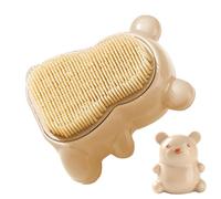Bear Nail Brush, Soft Bristle Scrubbing Cleaning Brush, Easy-Grip Nail Cleaner with Cute Bear Design, Gentle Effective, Perfect for Children Women, Bathroom, Personal Care,8.2cm Beige Brown Blue Green