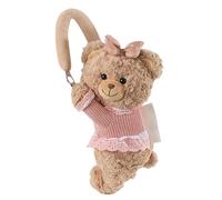 Bear Napkin Organizer - Short Plush, 35x17cm Car Tissue Holder Cute 3D Shape | Adjustable Strap Hanging Napkin Organizer, Soft Bear Cover For Seat Back, Headrest, SUVs, Trucks, Home