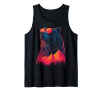 Bear Nature Artwork Forst Mountains - Occhiali da Sole per Escursionismo, Animali Canotta
