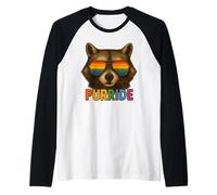 Bear Occhiali da Sole Gay Pride Rainbow LGBTQ Uomini Donne Bambini Maglia con Maniche Raglan
