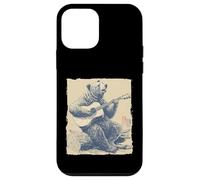 Bear on Log Suona Chitarra Cantautore Regalo Custodia per iPhone 12 mini